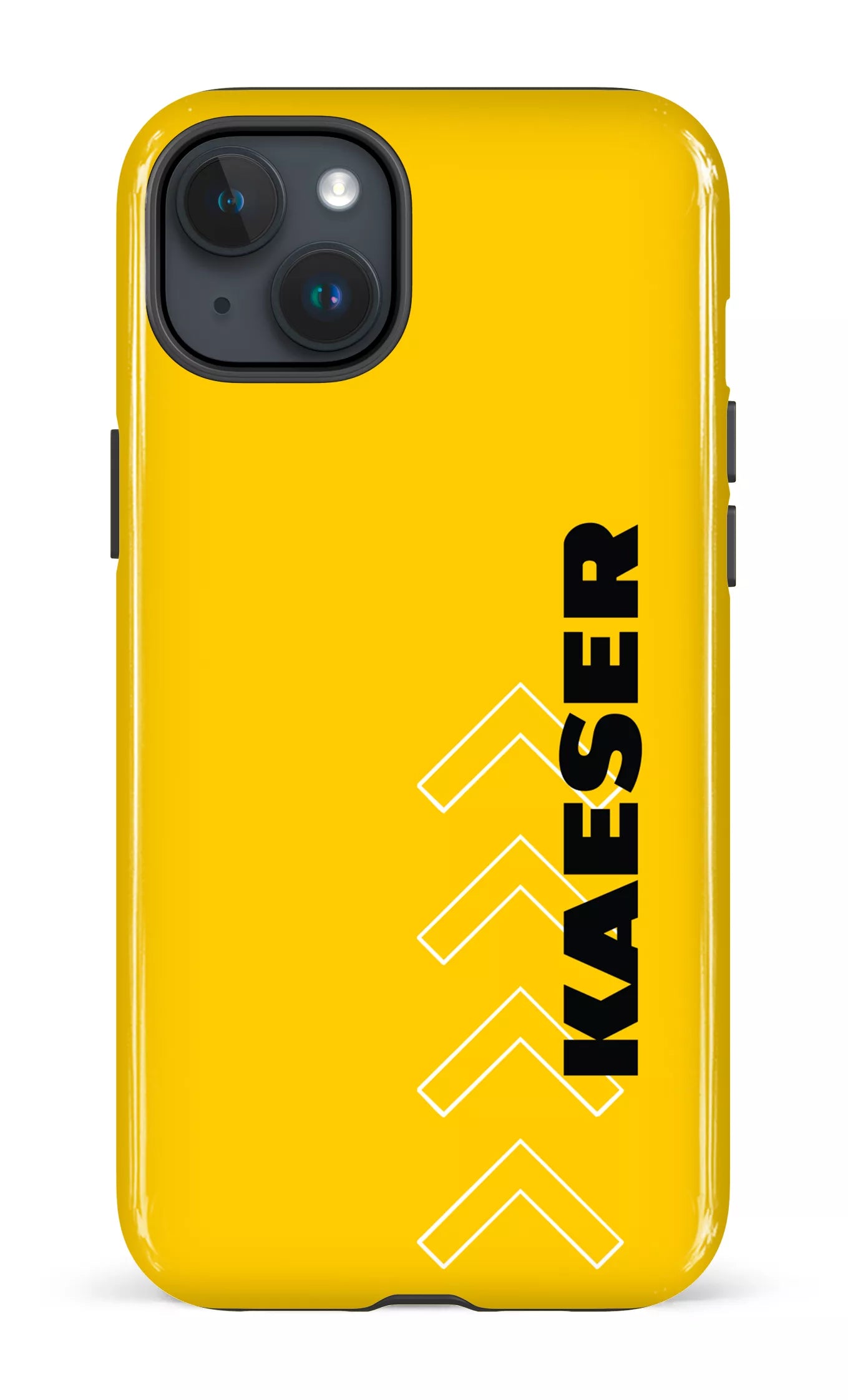iPhone 15 Plus Tough Kaeser Flèches Jaune -
