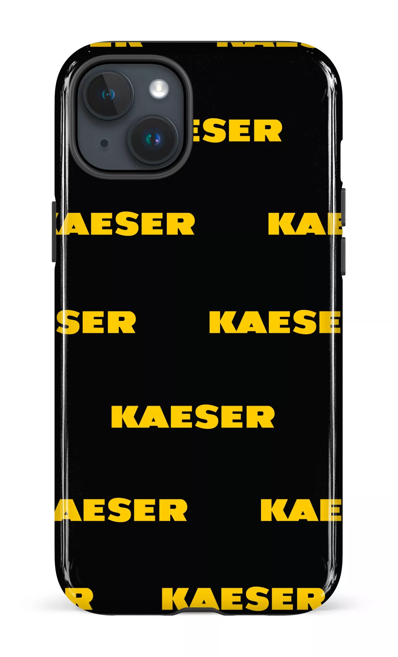 iPhone 15 Plus Tough Kaeser Pattern Noir -
