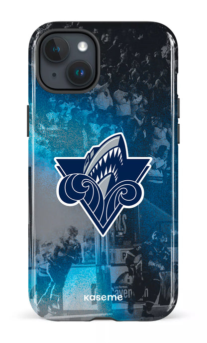 iPhone 15 Plus Tough Océanic Logo & Foule -