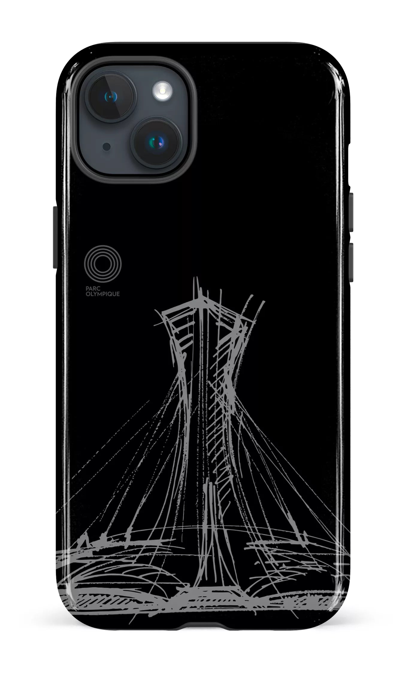 iPhone 15 Plus Tough Parc Olympique - Croquis Noir -