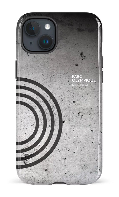 iPhone 15 Plus Tough Parc Olympique - Texture Béton -