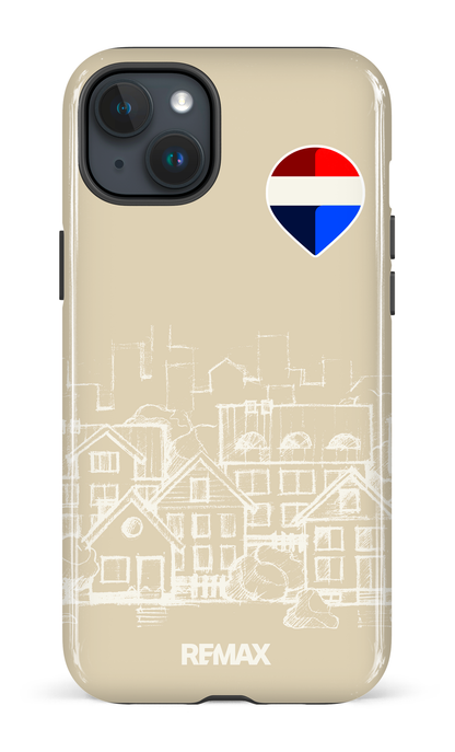 iPhone 15 Plus Tough Remax Sketch Crème -