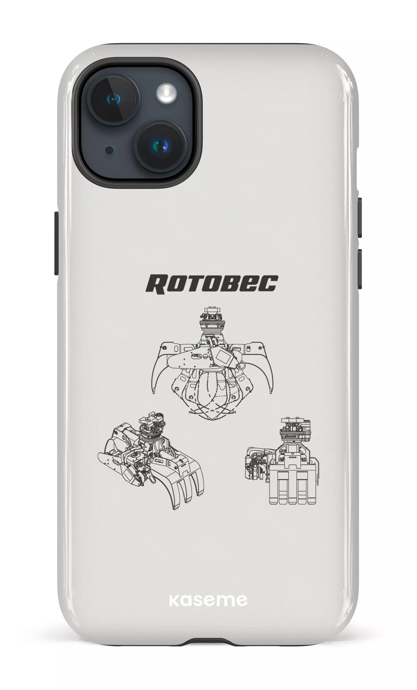 iPhone 15 Plus Tough Rotobec Gris -