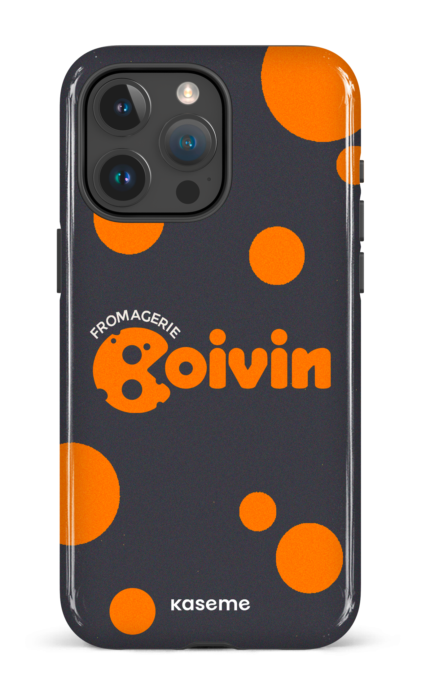 iPhone 15 Pro Max Tough Boivin Gris x Ronds -