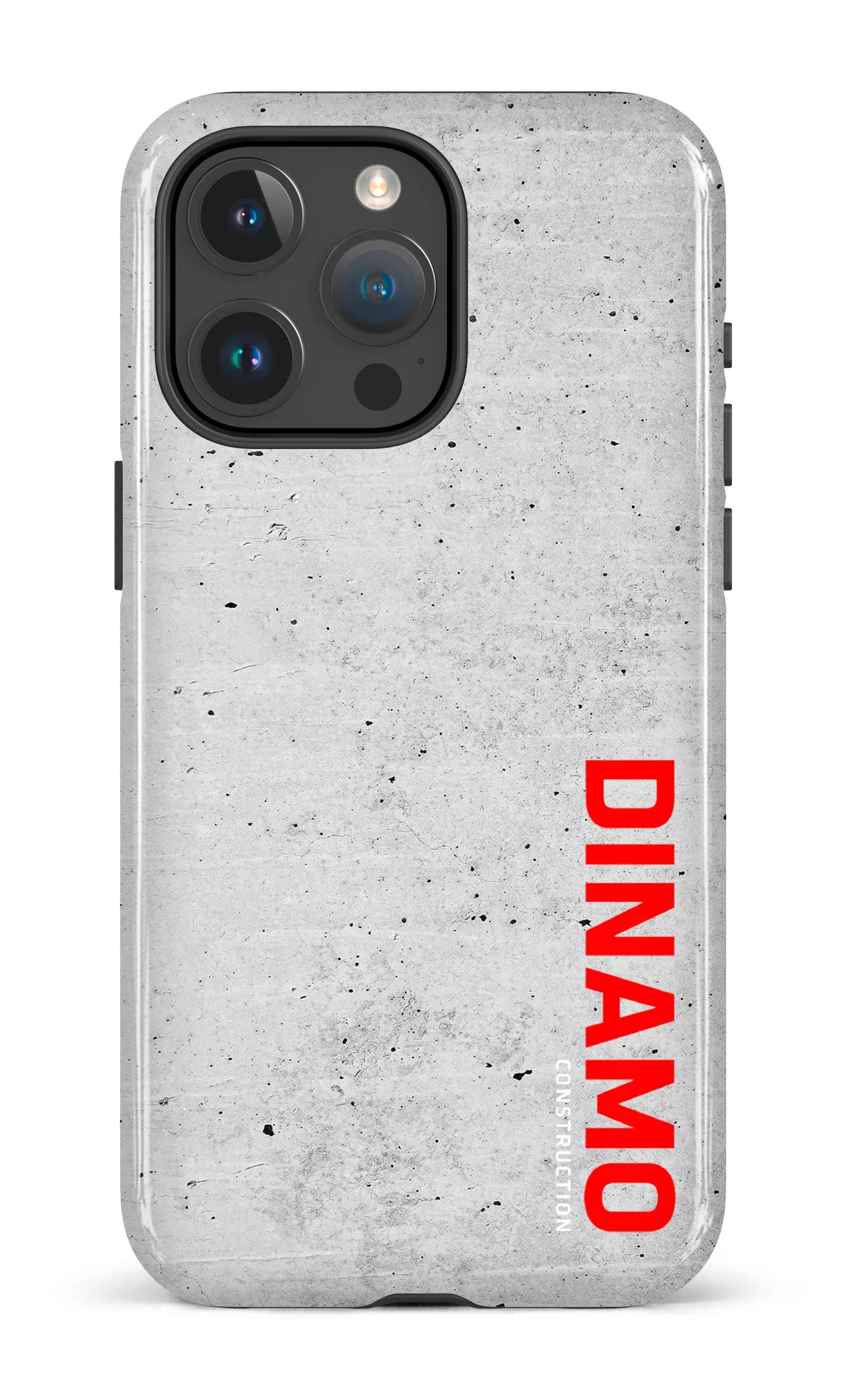 iPhone 15 Pro Max Tough Dinamo Gris x Logo Rouge -