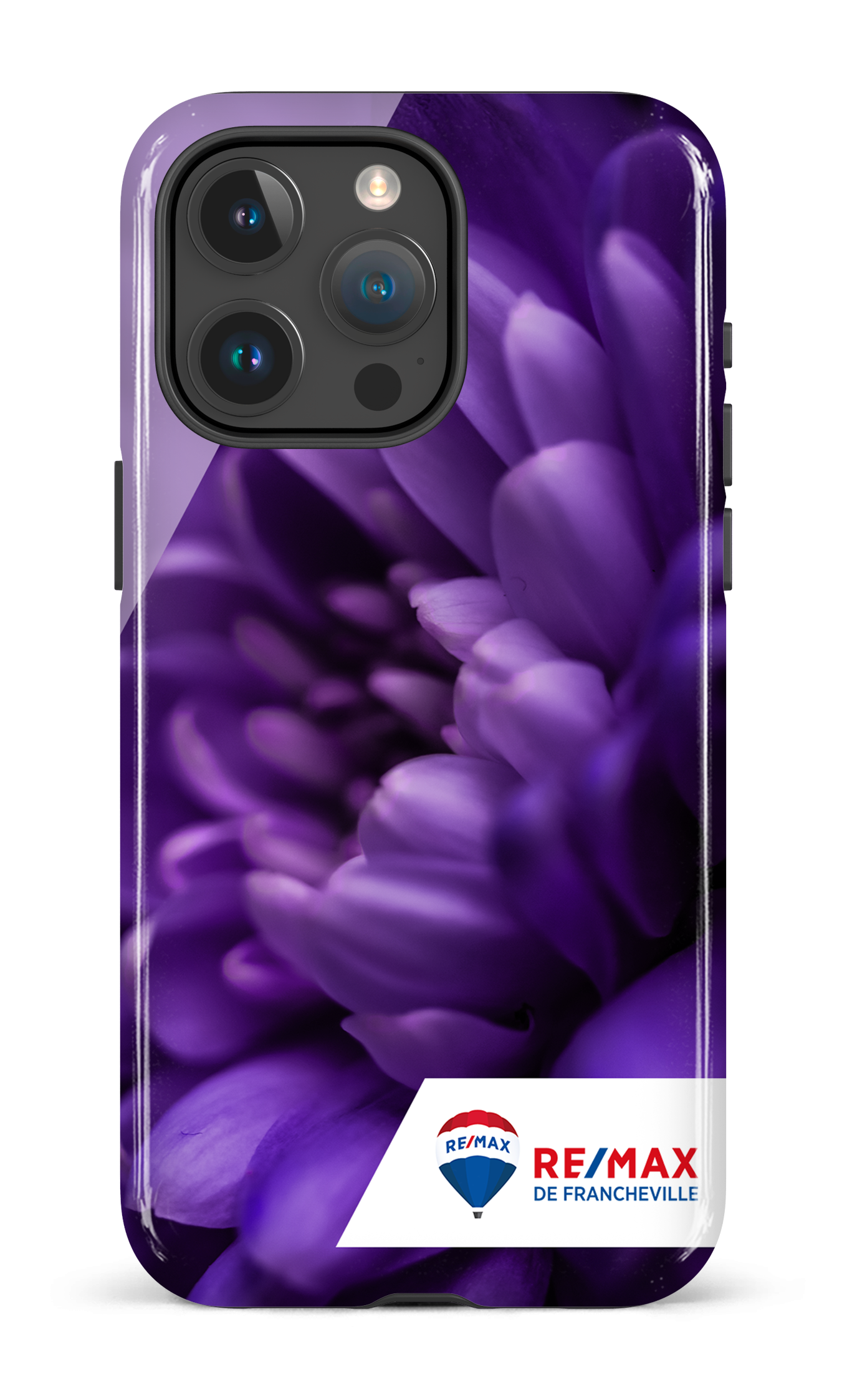iPhone 15 Pro Max Tough Fleur gros plan de Francheville -