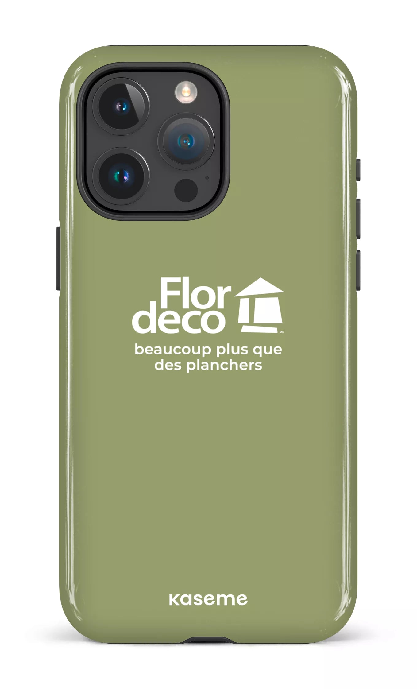 iPhone 15 Pro Max Tough Flordeco logo Sauge -