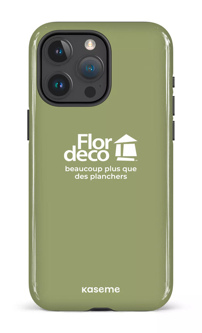 iPhone 15 Pro Max Tough Flordeco logo Sauge -
