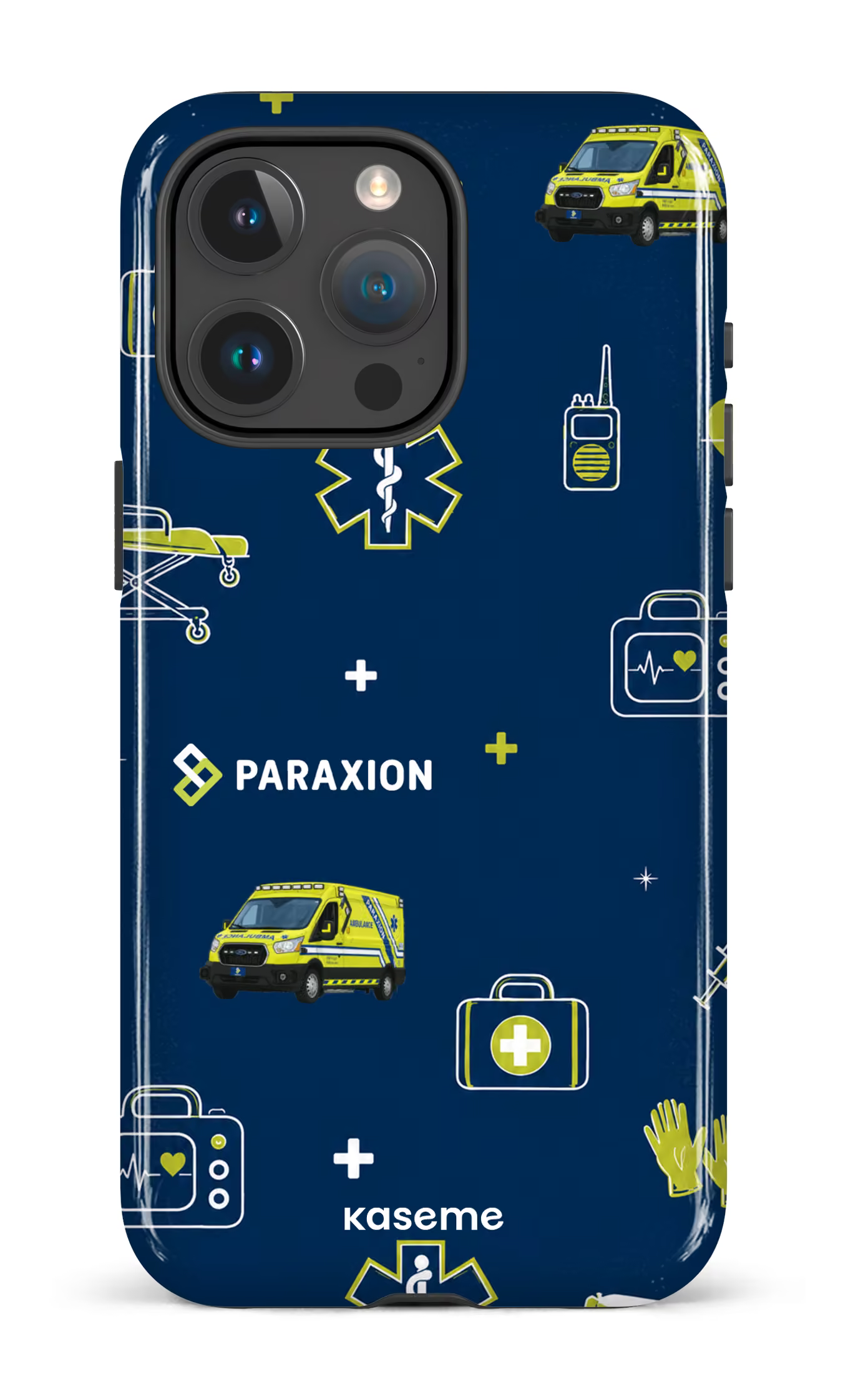iPhone 15 Pro Max Tough Icônes bleu Paraxion -