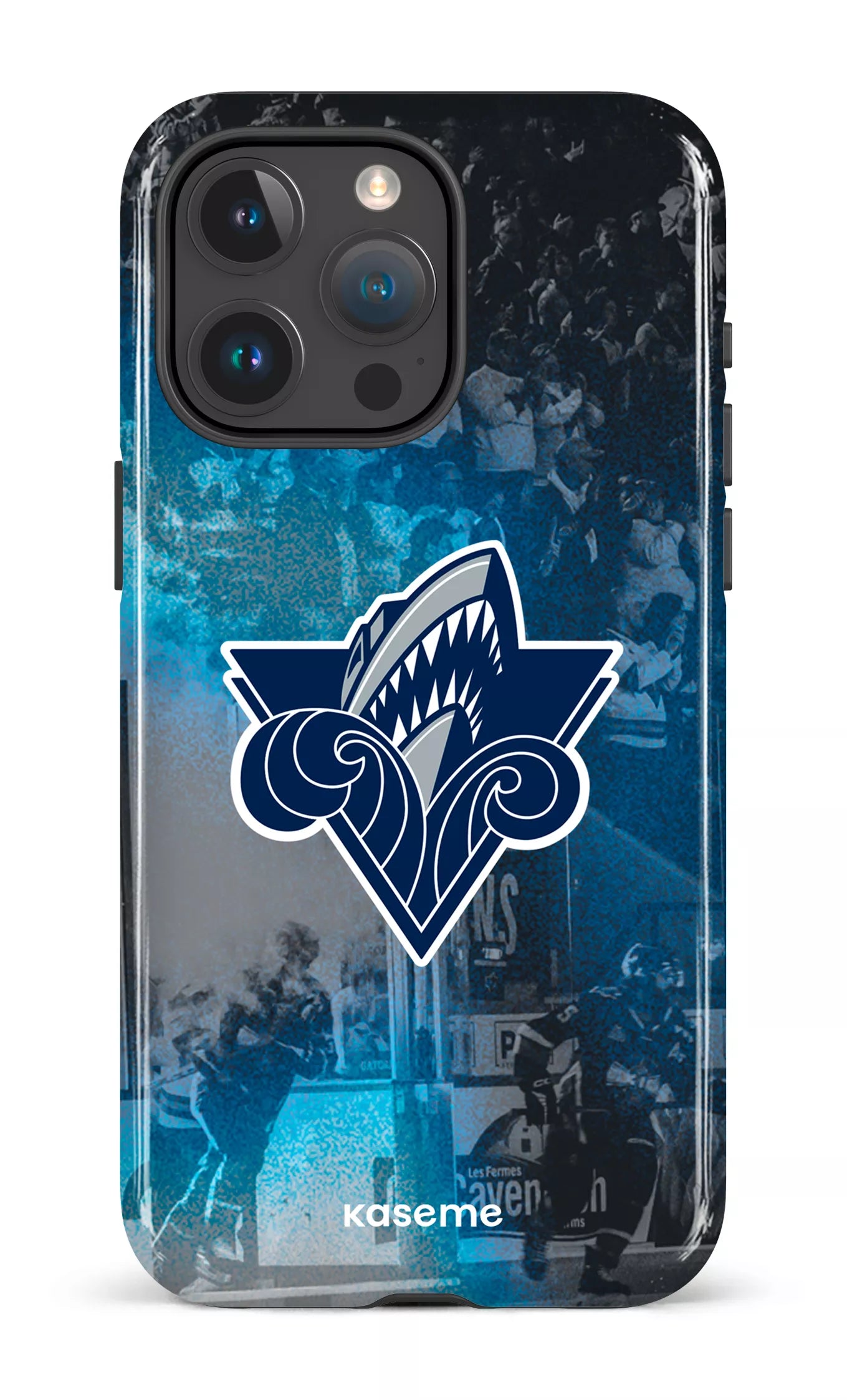 iPhone 15 Pro Max Tough Océanic Logo & Foule -