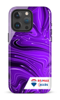 iPhone 15 Pro Max Tough Peinture marbrée sombre violette -