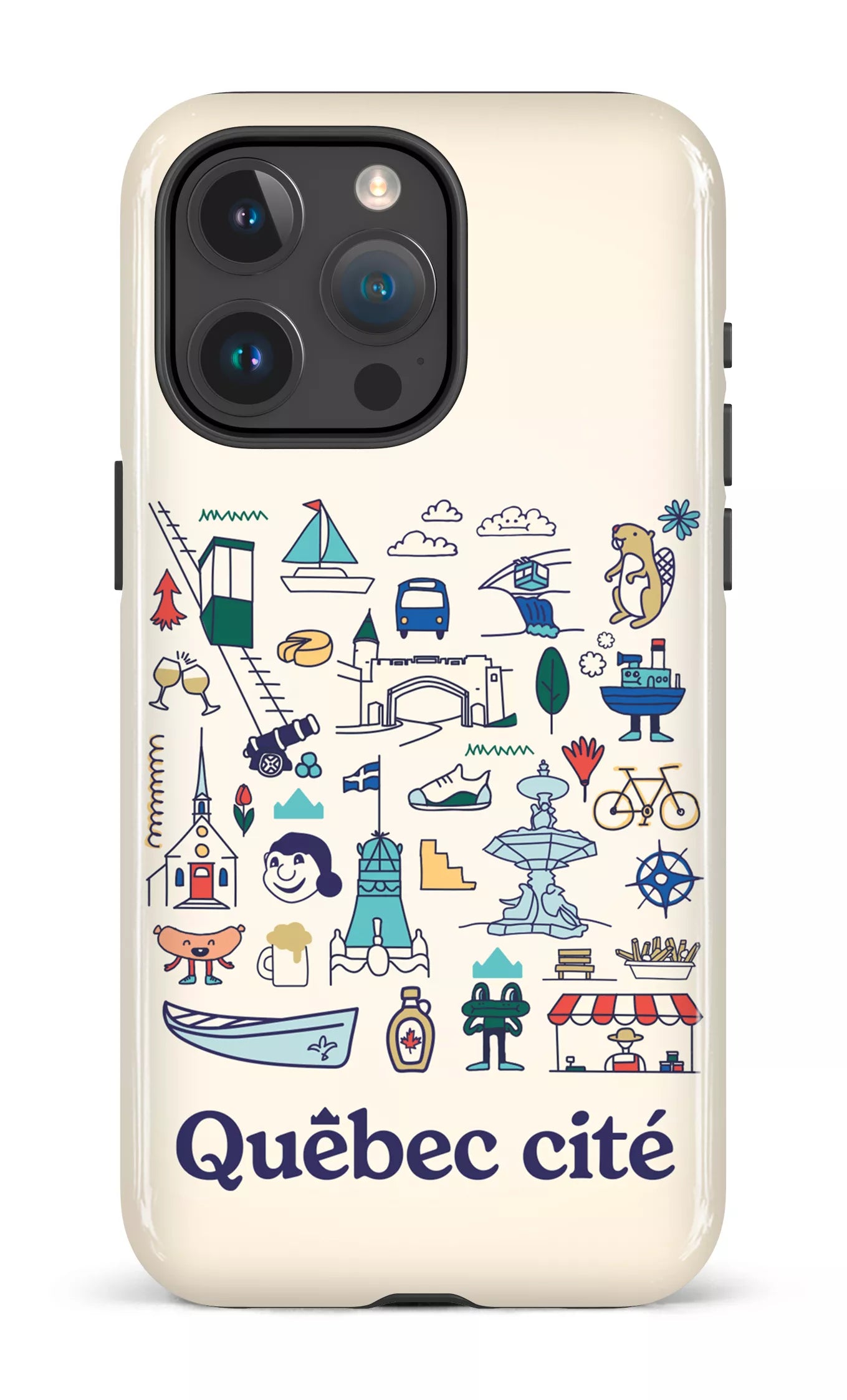 iPhone 15 Pro Max Tough Québec illustré -