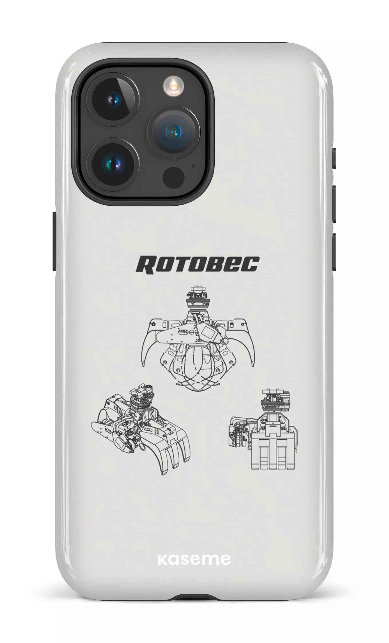 iPhone 15 Pro Max Tough Rotobec Gris -