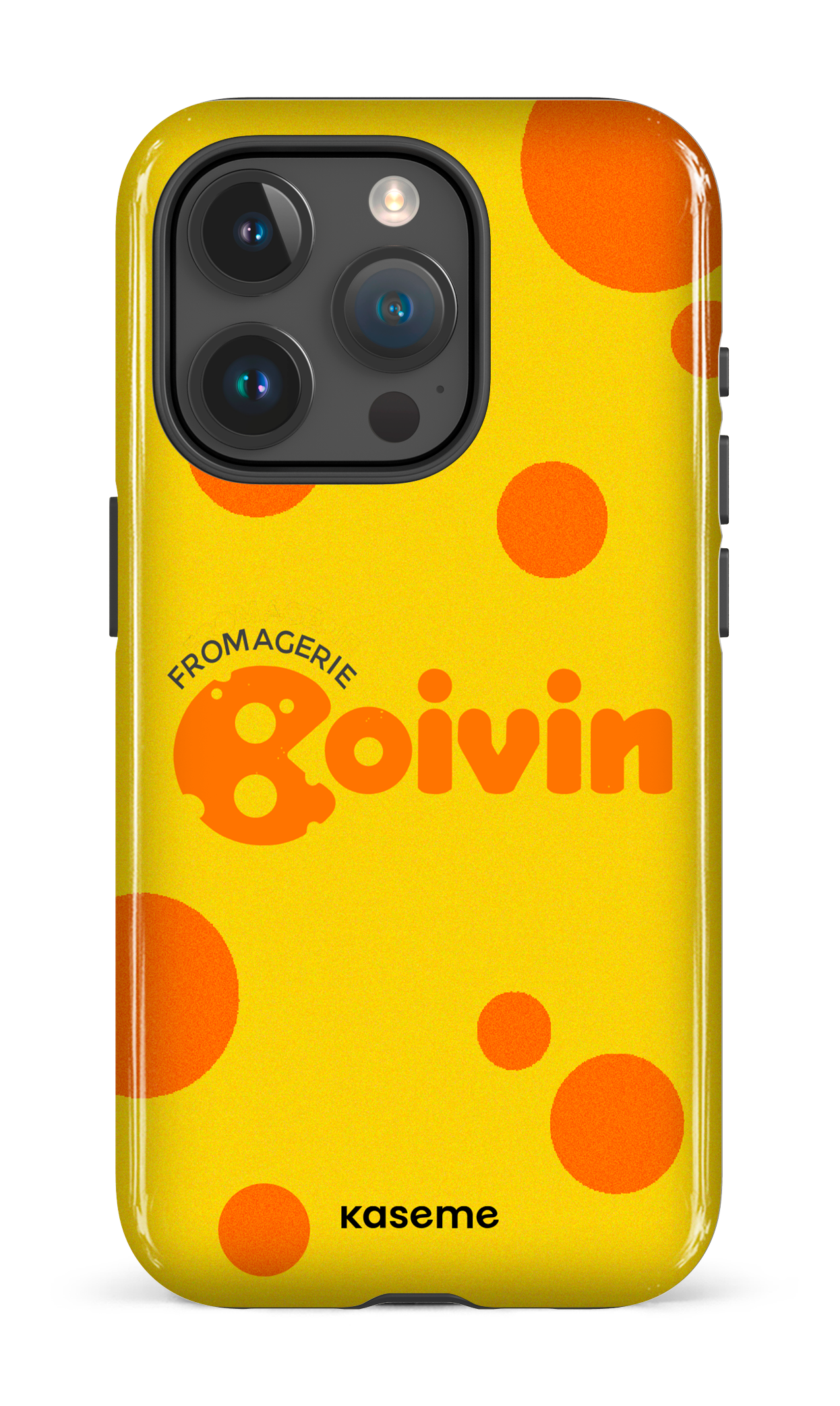 iPhone 15 Pro Tough Boivin Jaune x Ronds -