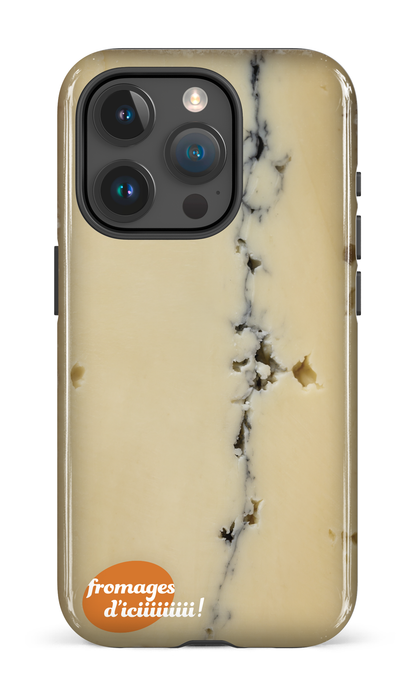 iPhone 15 Pro Tough Fromage Cendré Logo -