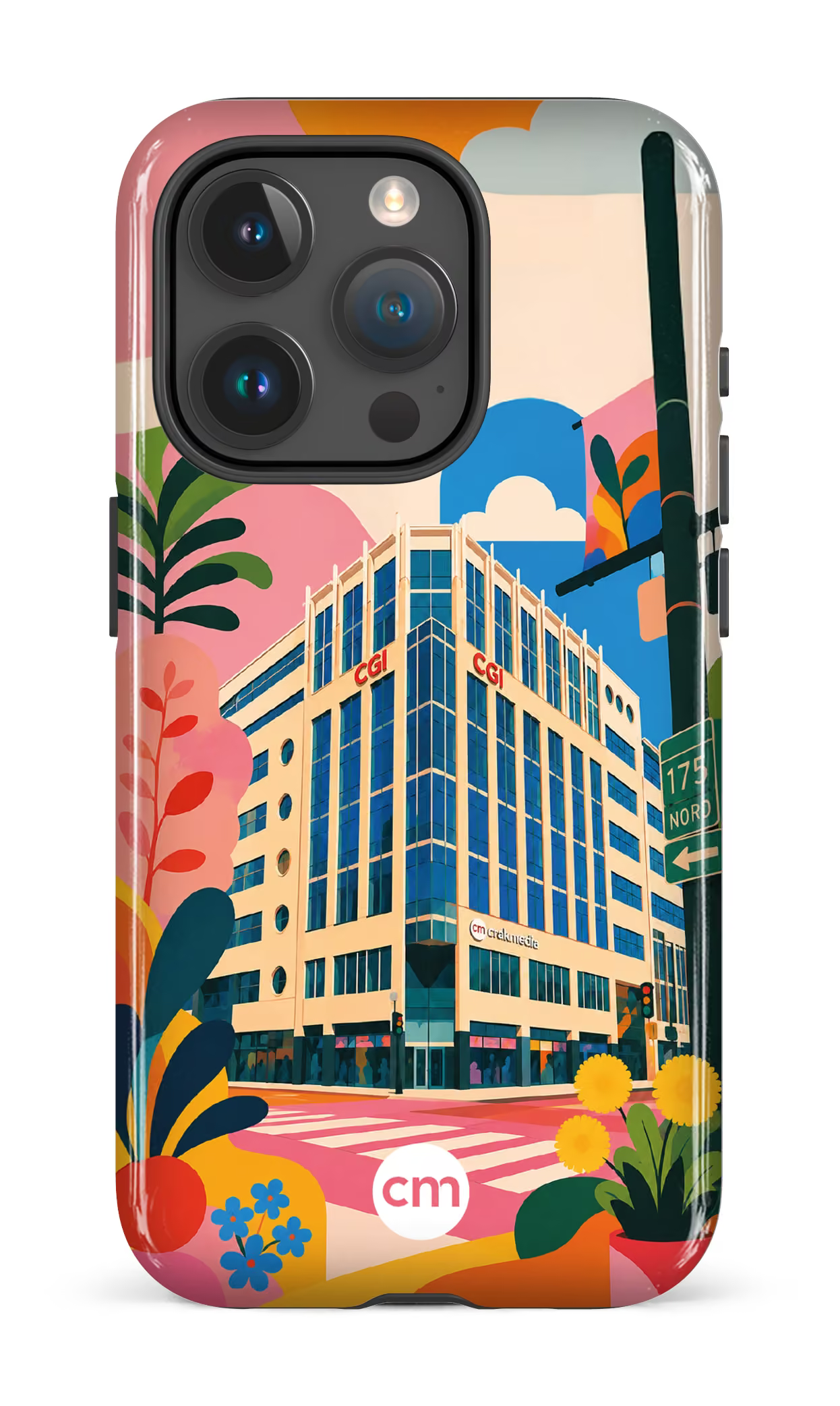 iPhone 15 Pro Tough Funky Building Crakmedia -