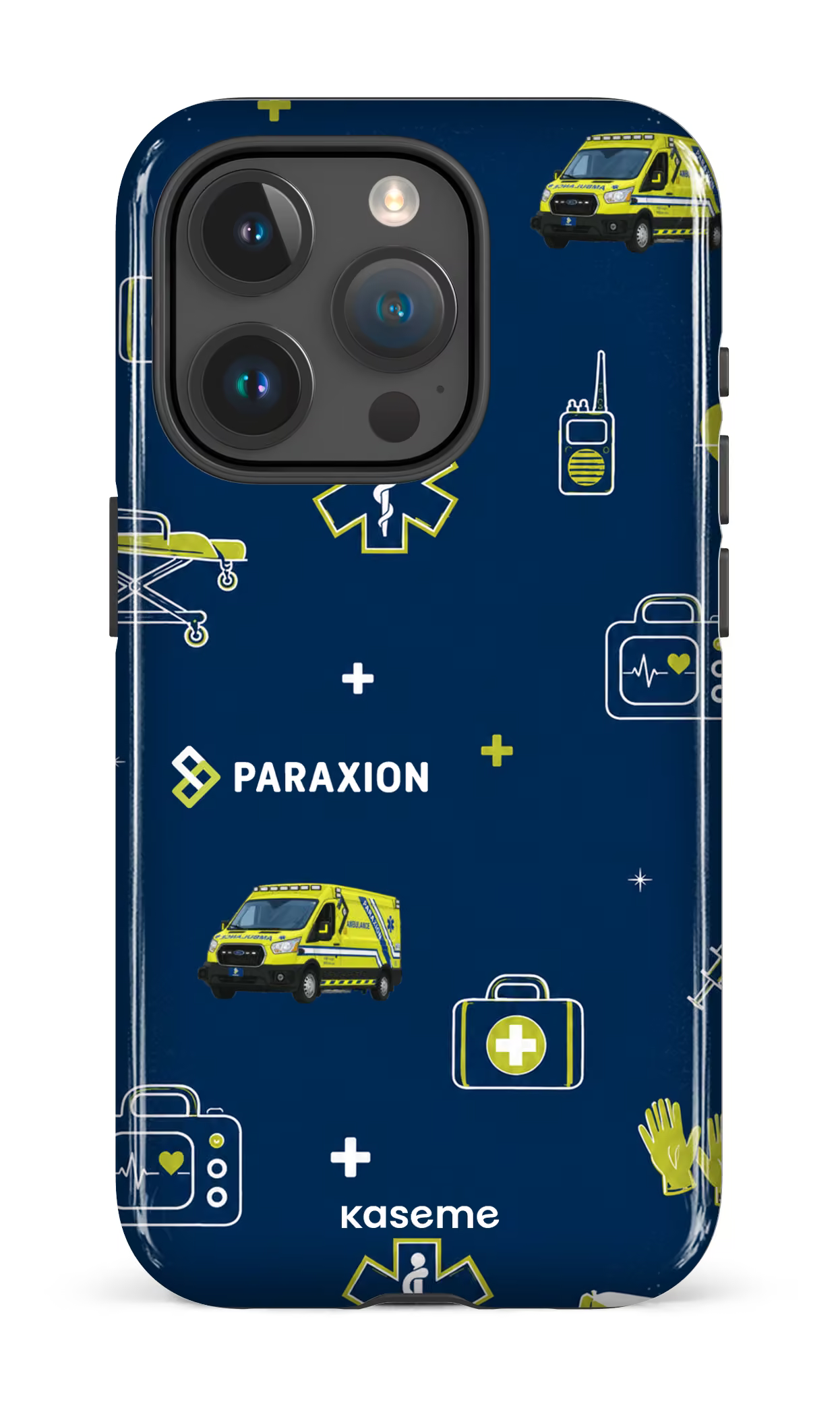 iPhone 15 Pro Tough Icônes bleu Paraxion -