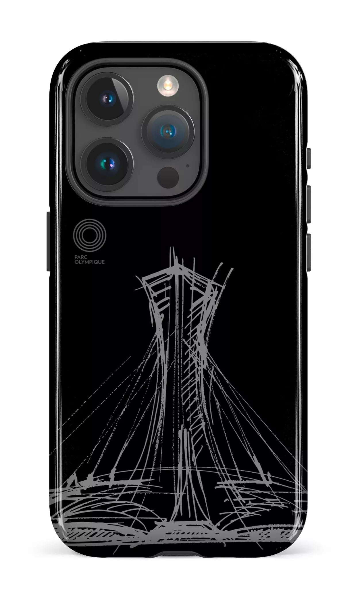 iPhone 15 Pro Tough Parc Olympique - Croquis Noir -