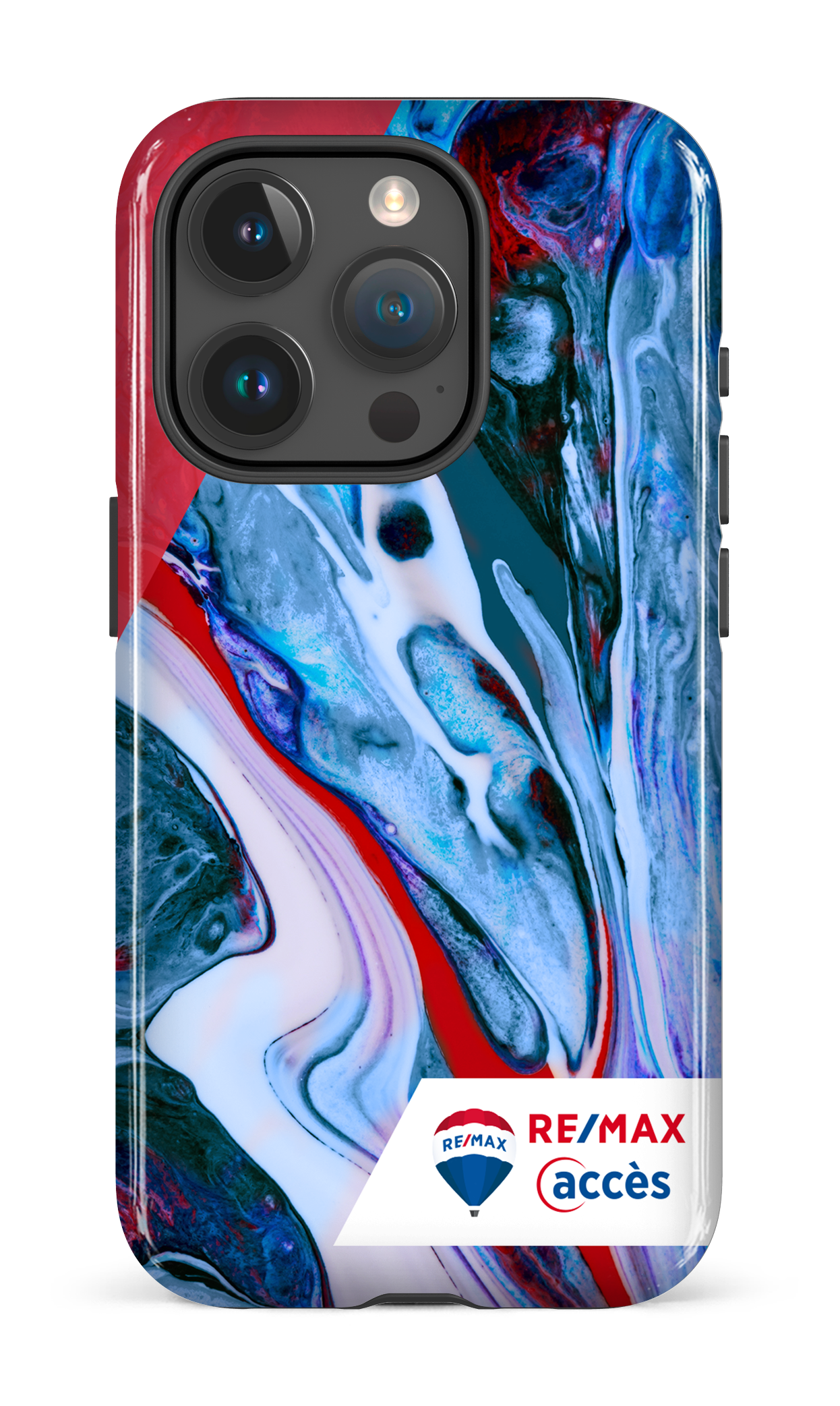 iPhone 15 Pro Tough Peinture marbrée claire -