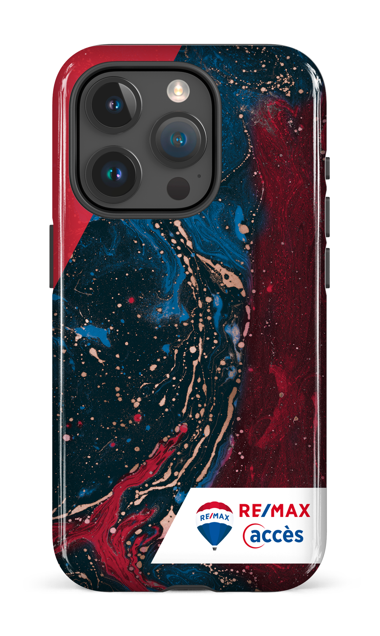 iPhone 15 Pro Tough Peinture marbrée sombre -