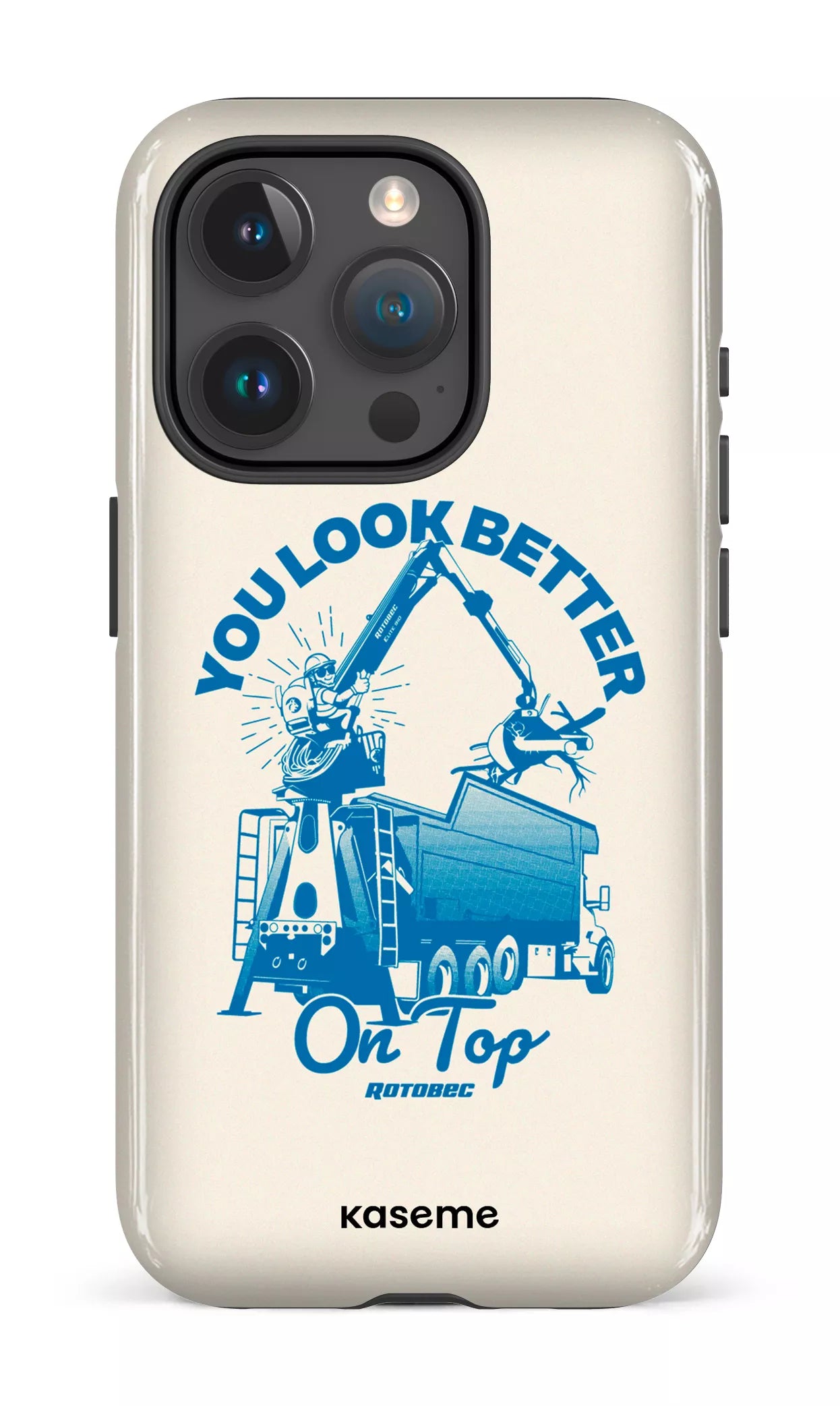 iPhone 15 Pro Tough Rotobec Beige -