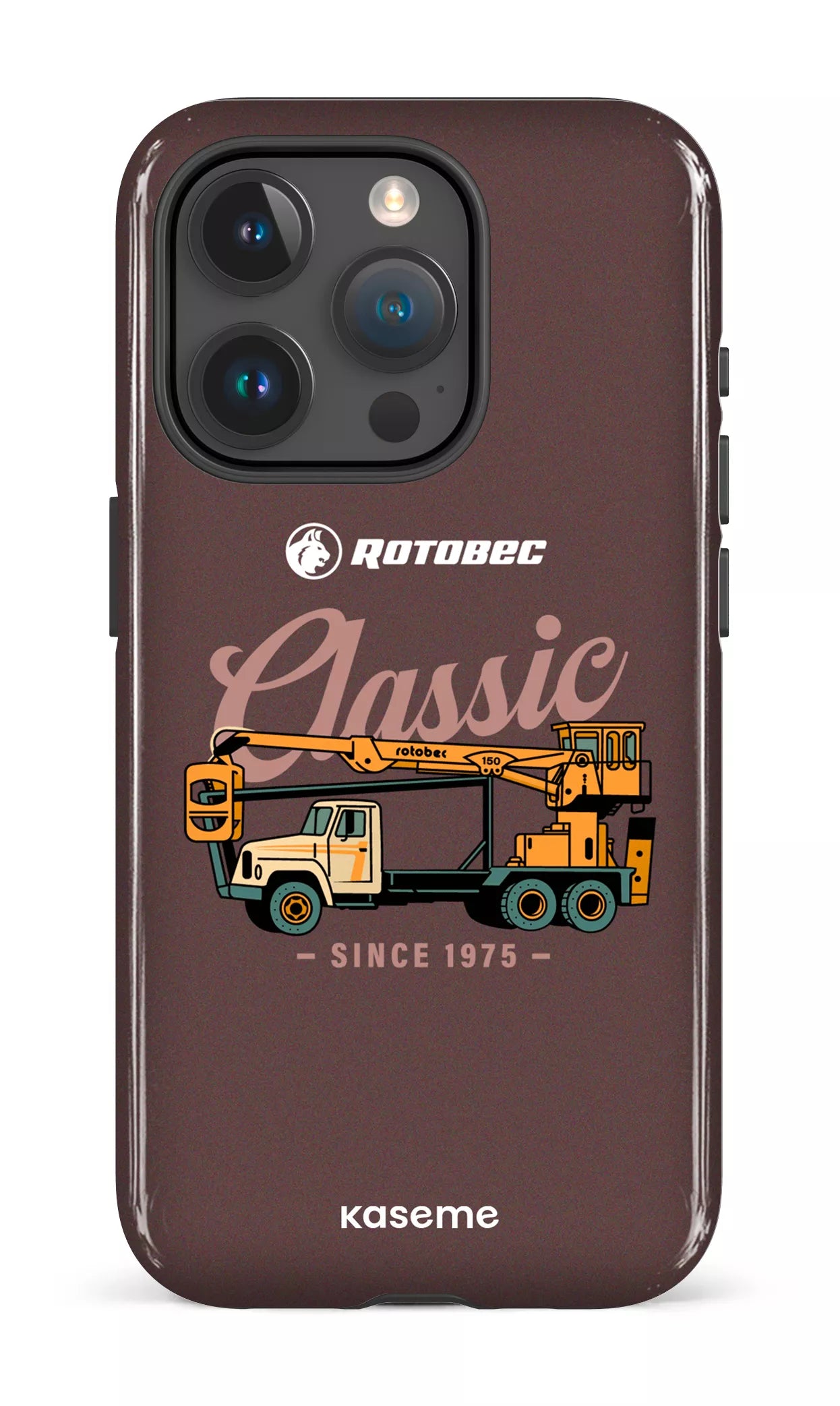 iPhone 15 Pro Tough Rotobec Brun "Classic" -