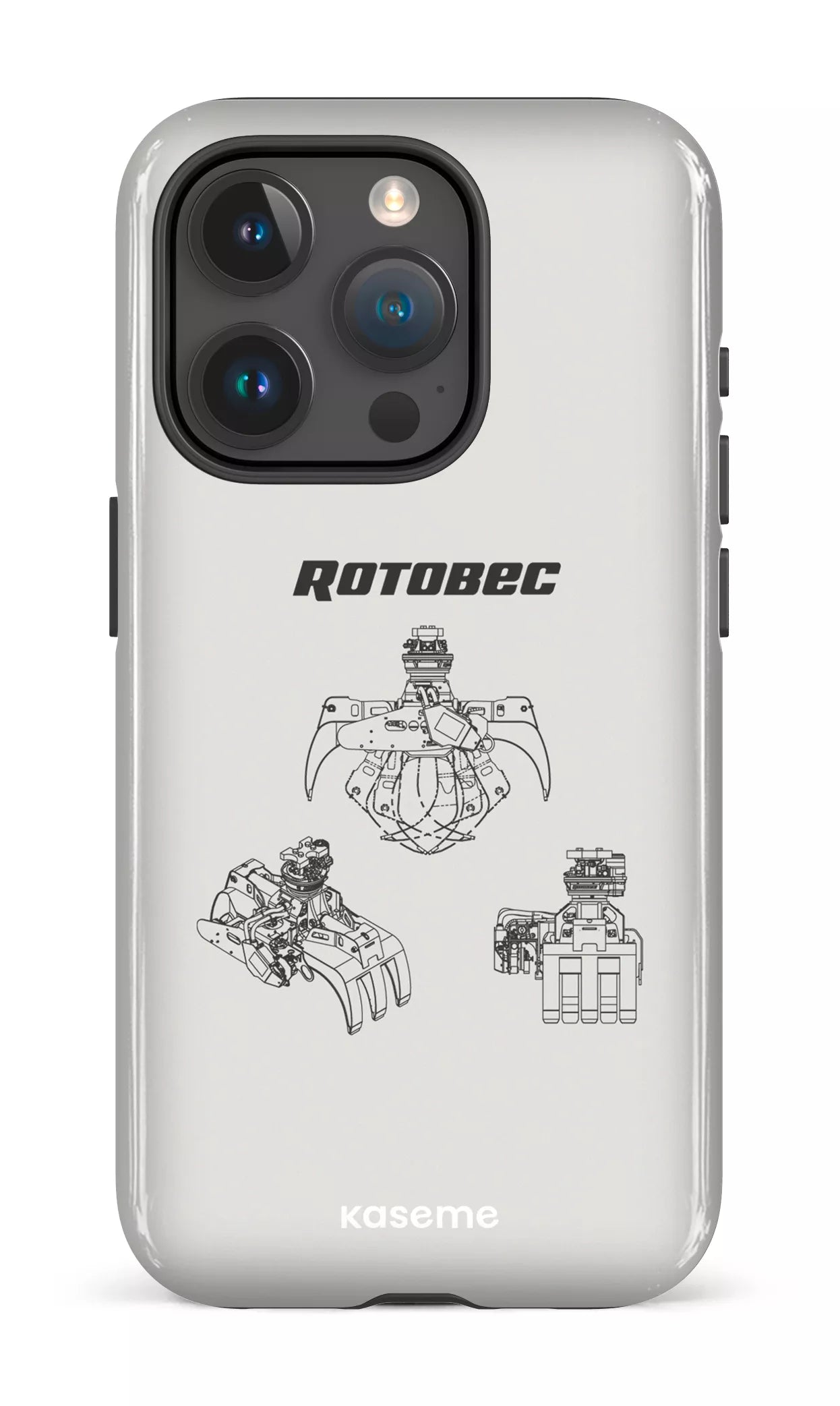iPhone 15 Pro Tough Rotobec Gris -