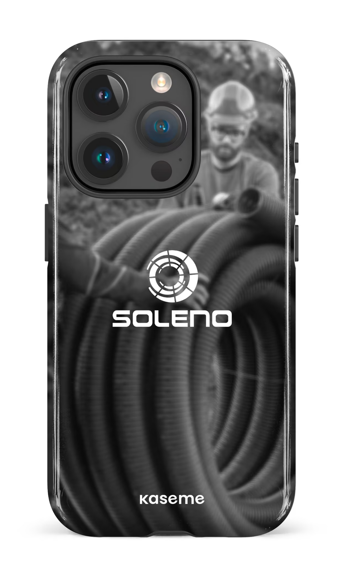 iPhone 15 Pro Tough Soleno tuyau N&B -
