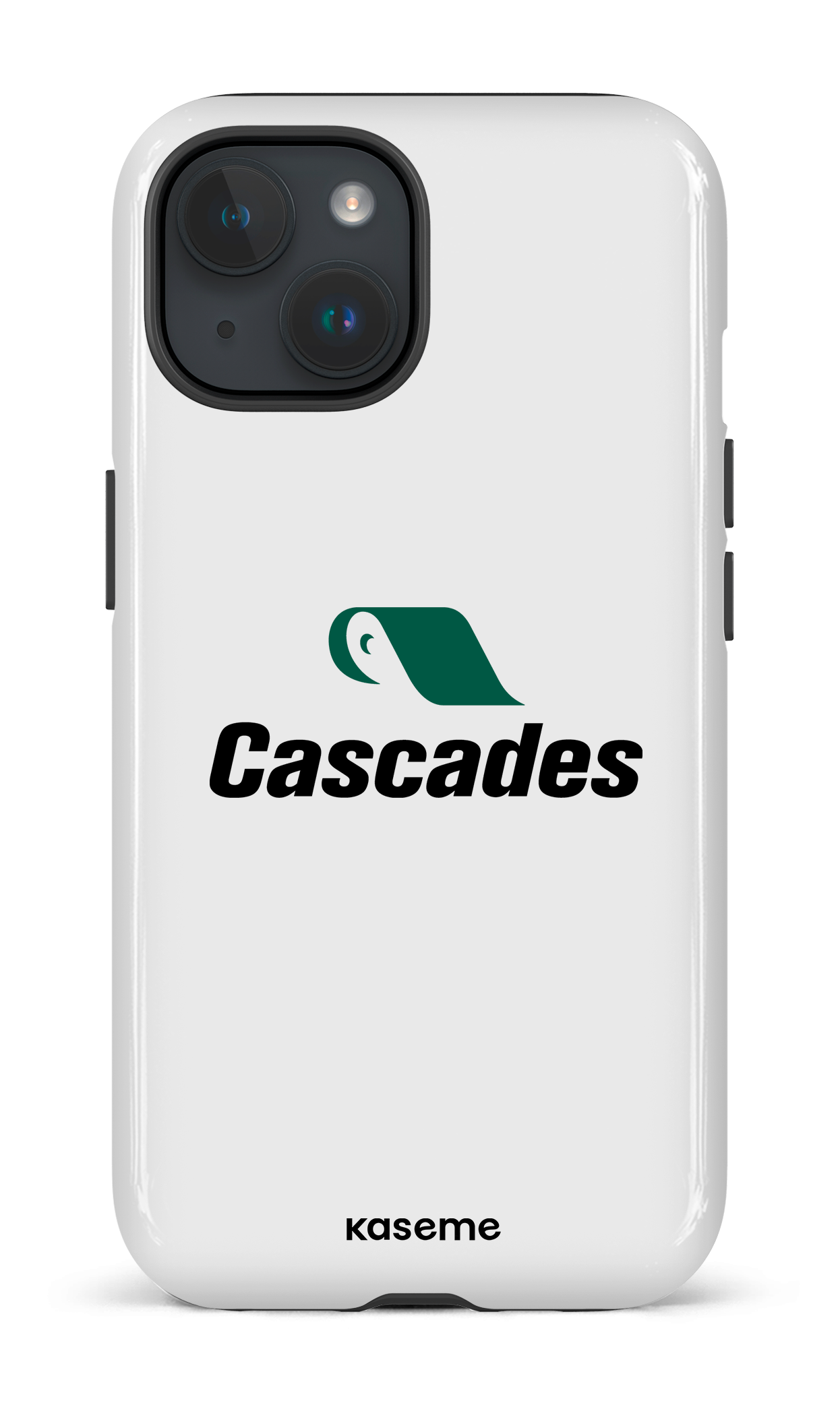 iPhone 15 Tough (Gloss) Cascades Blanc -