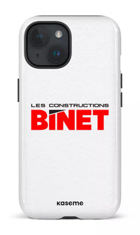 iPhone 15 Tough (Gloss) Constructions Binet Blanc -