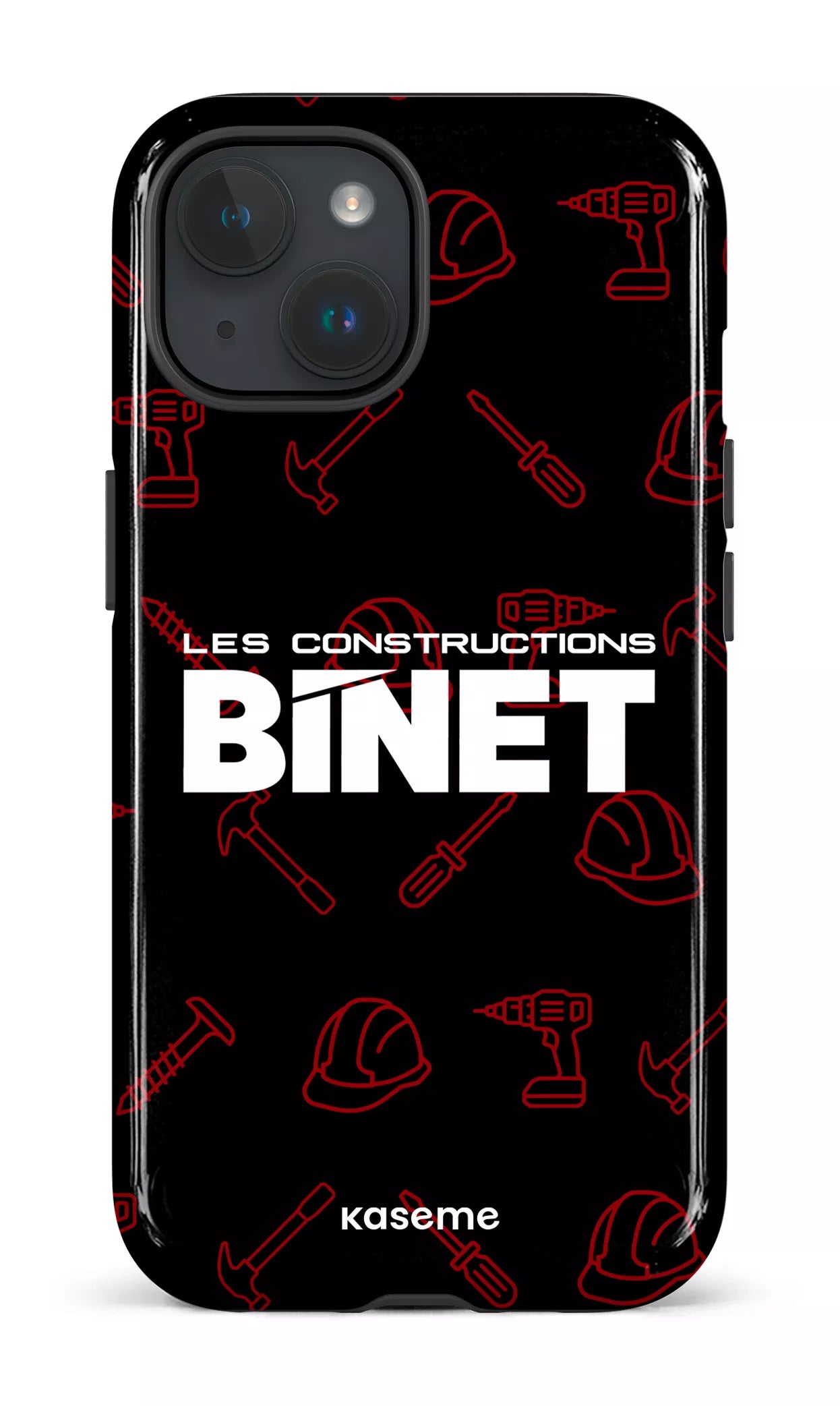 iPhone 15 Tough (Gloss) Constructions Binet Noir -