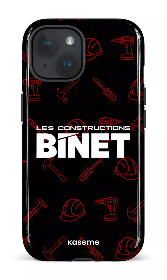 iPhone 15 Tough (Gloss) Constructions Binet Noir -