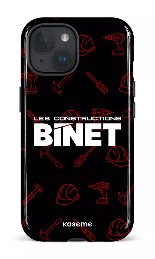 iPhone 15 Tough (Gloss) Constructions Binet Noir -