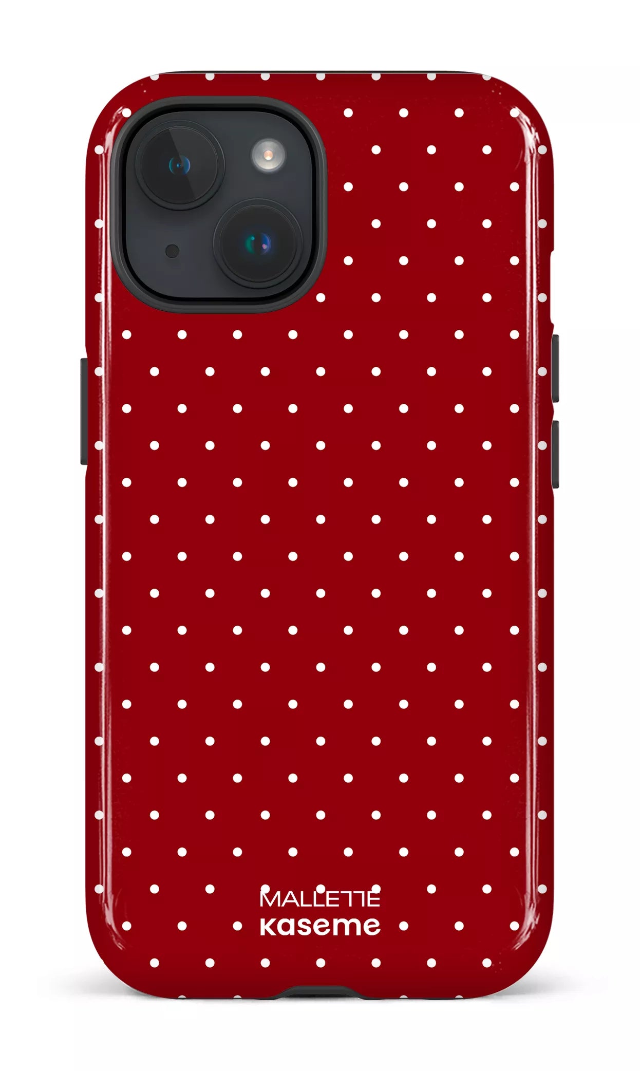 iPhone 15 Tough (Gloss) Ditsy Rouge x Mallette -