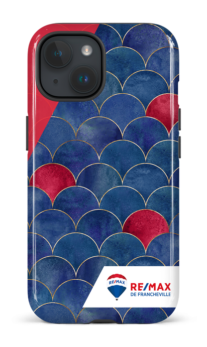 iPhone 15 Tough (Gloss) Écailles bicolores de Francheville -