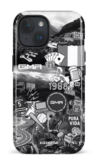 iPhone 15 Tough (Gloss) GMR Collage Noir et Blanc -