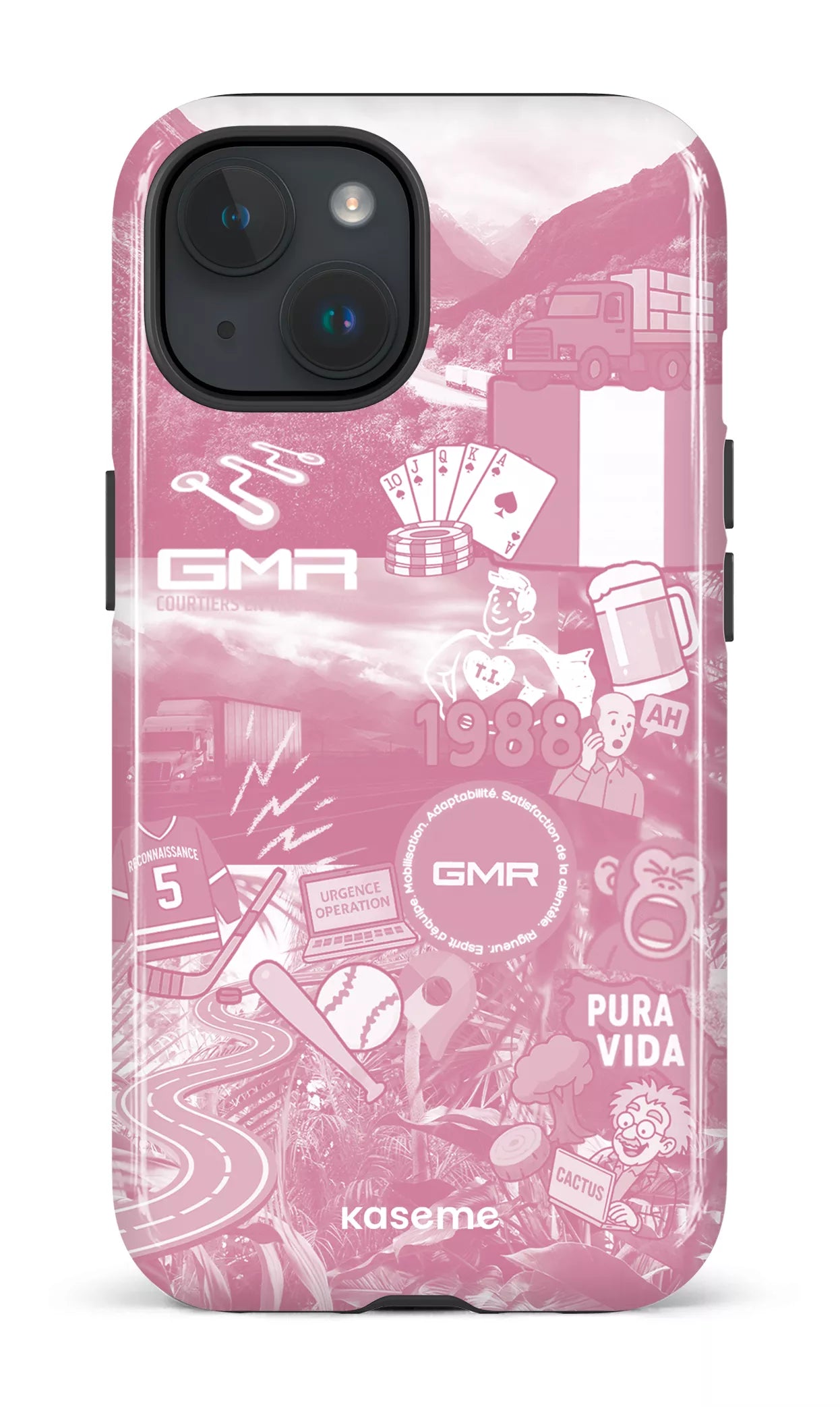 iPhone 15 Tough (Gloss) GMR Collage Rose -