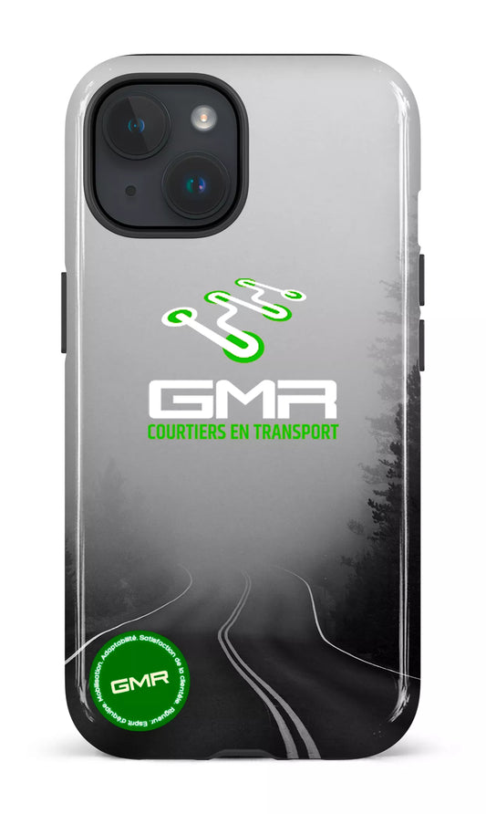 iPhone 15 Tough (Gloss) GMR Route Noir et Blanc -