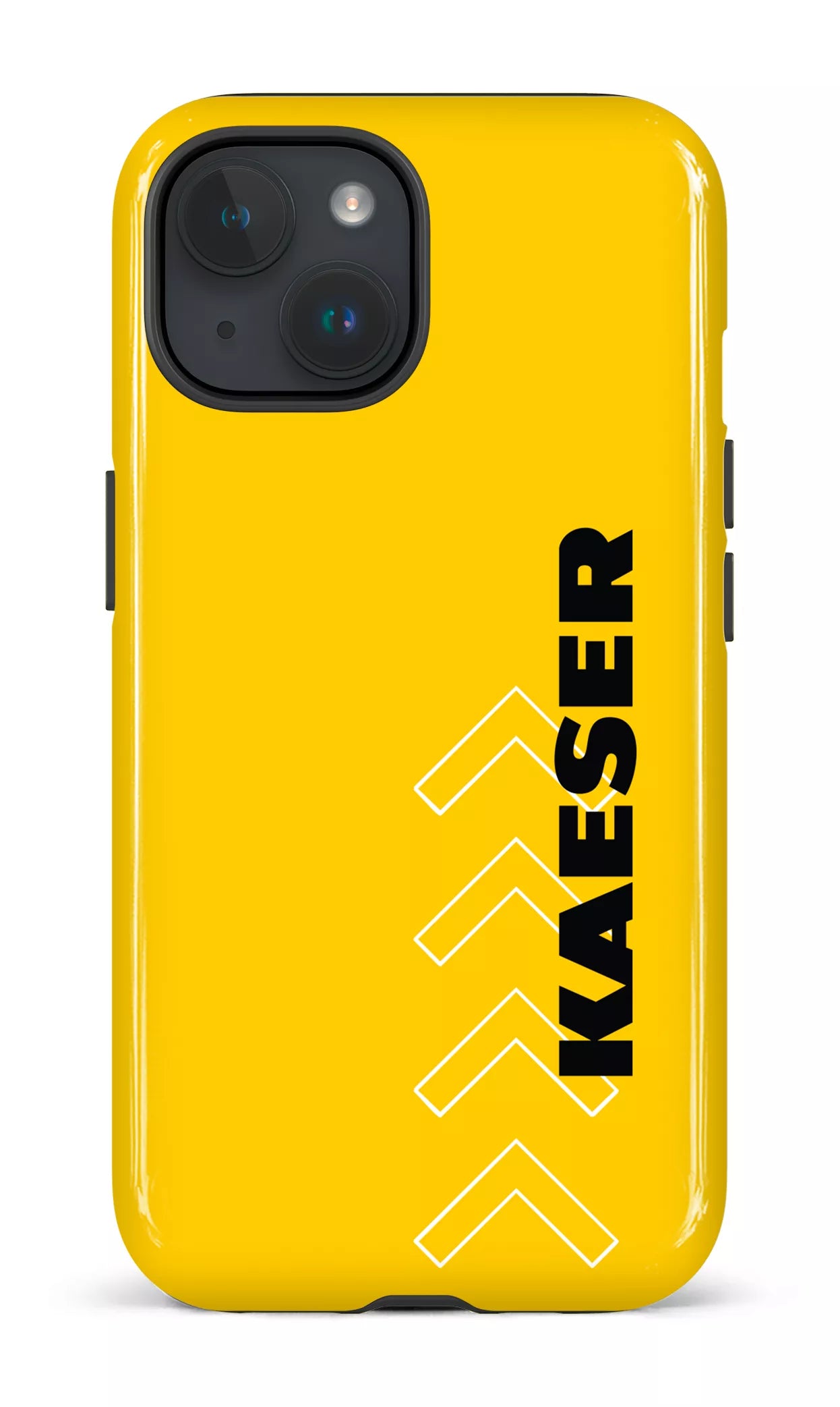 iPhone 15 Tough (Gloss) Kaeser Flèches Jaune -