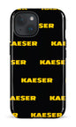 iPhone 15 Tough (Gloss) Kaeser Pattern Noir -