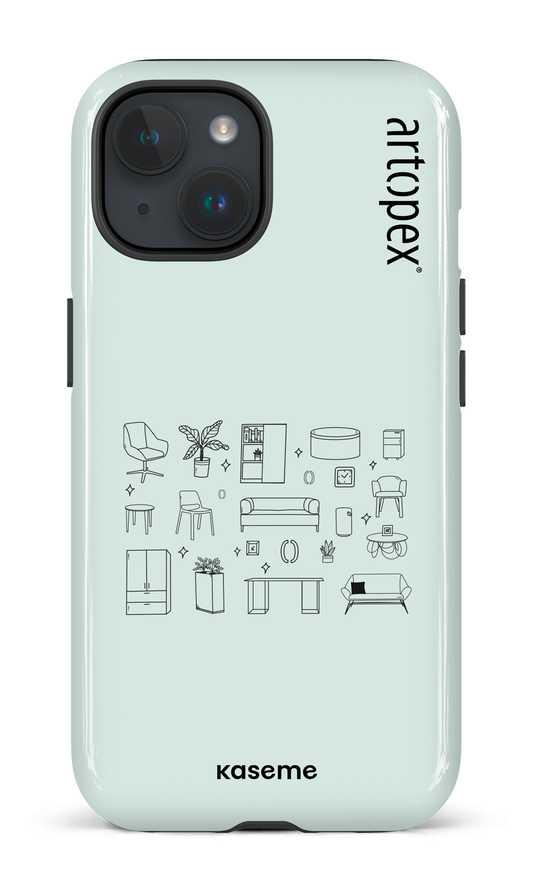 iPhone 15 Tough (Gloss) L'essentiel menthe par Artopex -