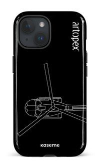 iPhone 15 Tough (Gloss) L'hélico par Artopex -