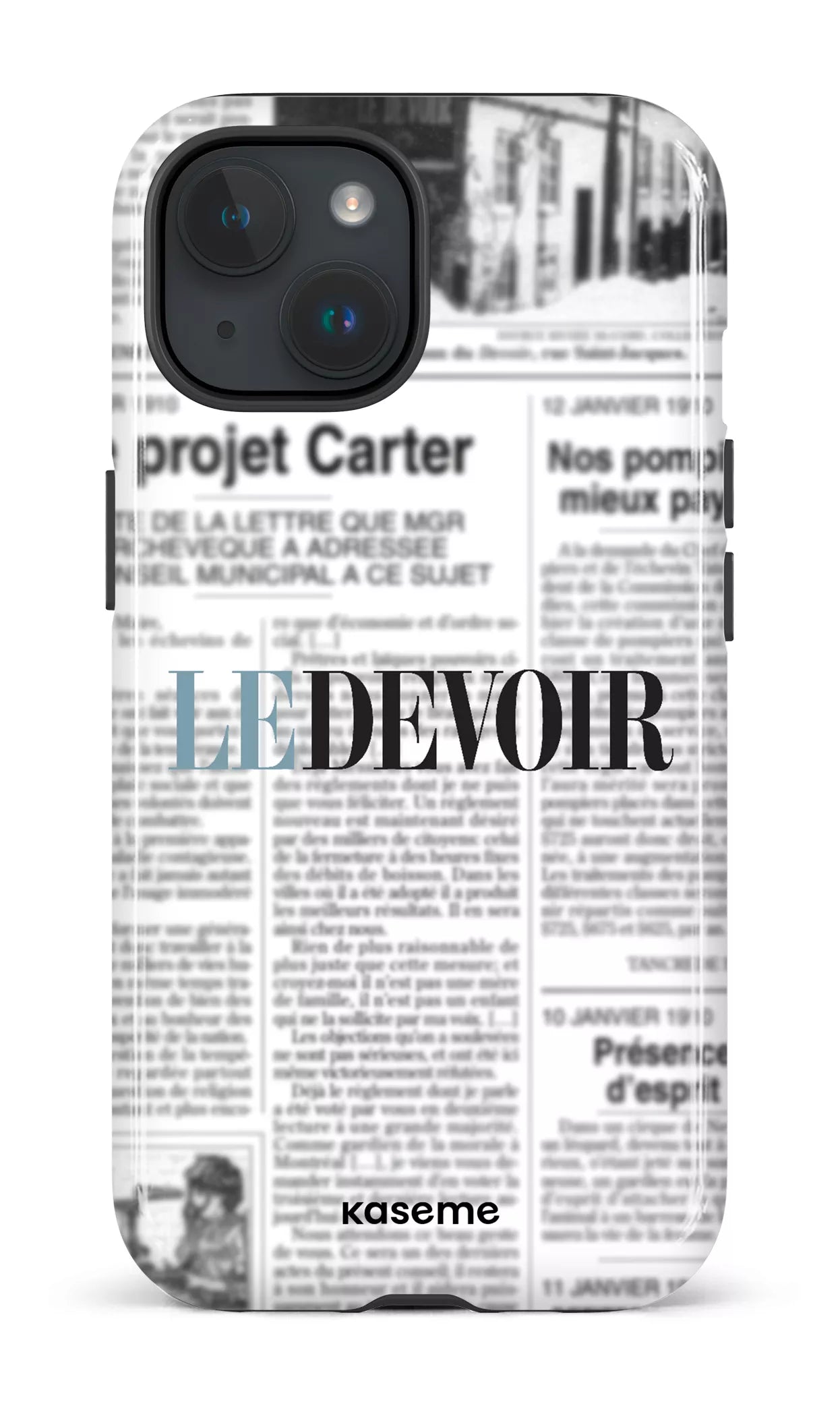 iPhone 15 Tough (Gloss) Le Devoir Journal -