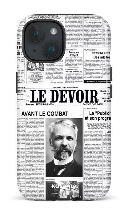 iPhone 15 Tough (Gloss) Le Devoir — Premier édito -
