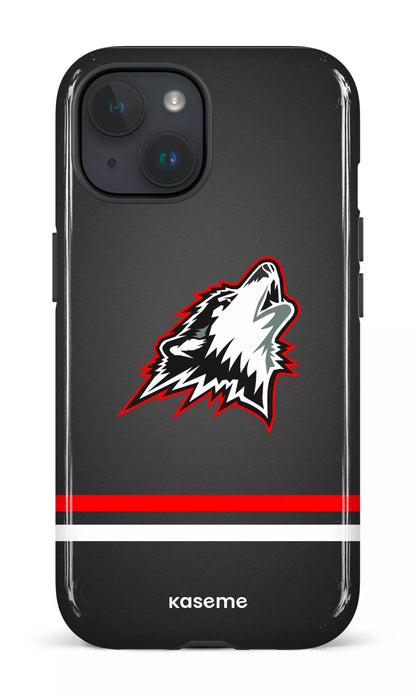 iPhone 15 Tough (Gloss) Les Huskies Gris -