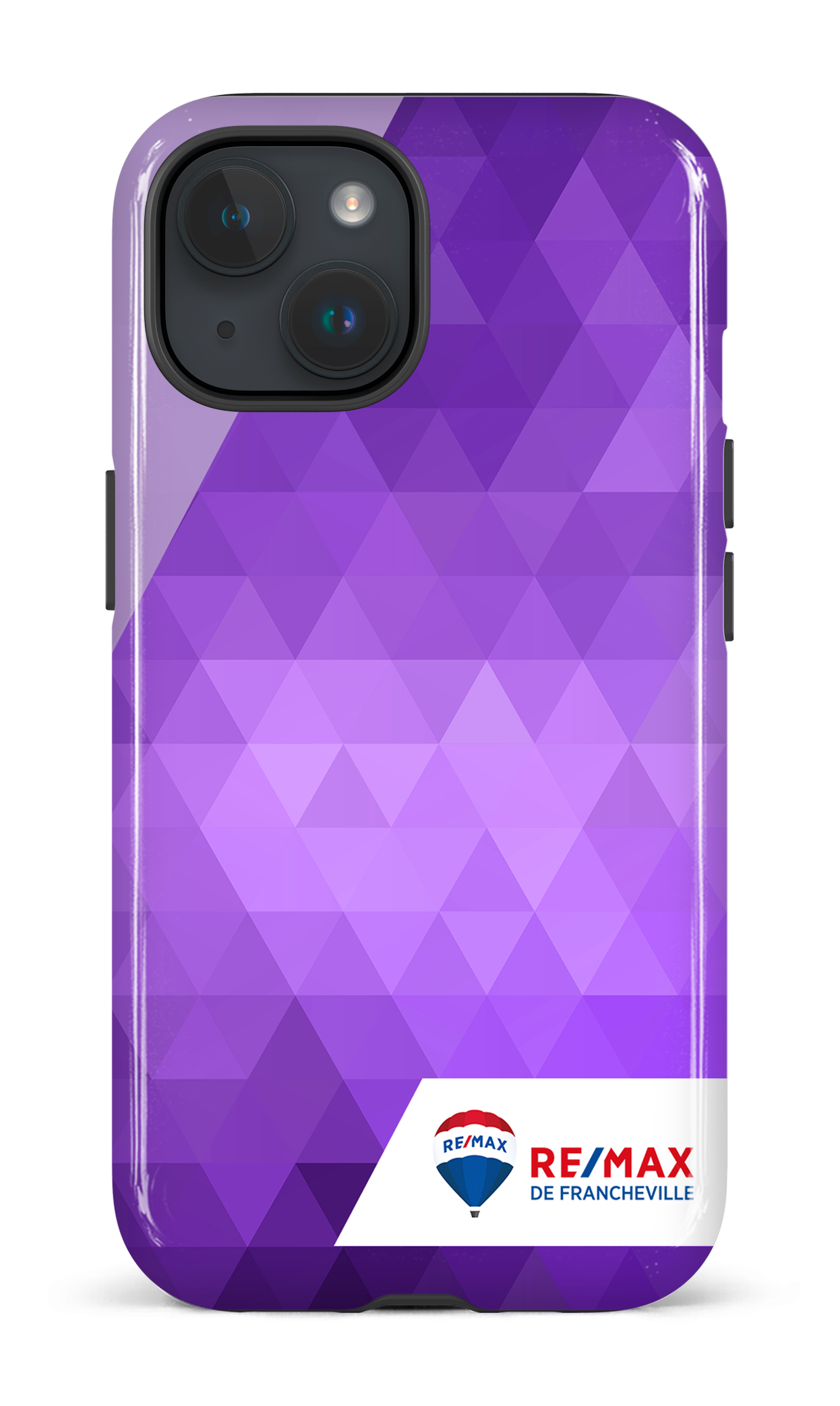 iPhone 15 Tough (Gloss) Motif Triangle de Francheville -