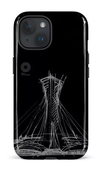 iPhone 15 Tough (Gloss) Parc Olympique - Croquis Noir -