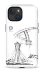 iPhone 15 Tough (Gloss) Parc Olympique - Croquis Plan Blanc -