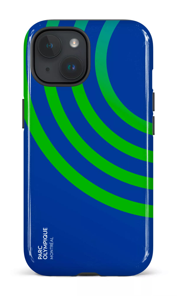 iPhone 15 Tough (Gloss) Parc Olympique - Logo Bleu -