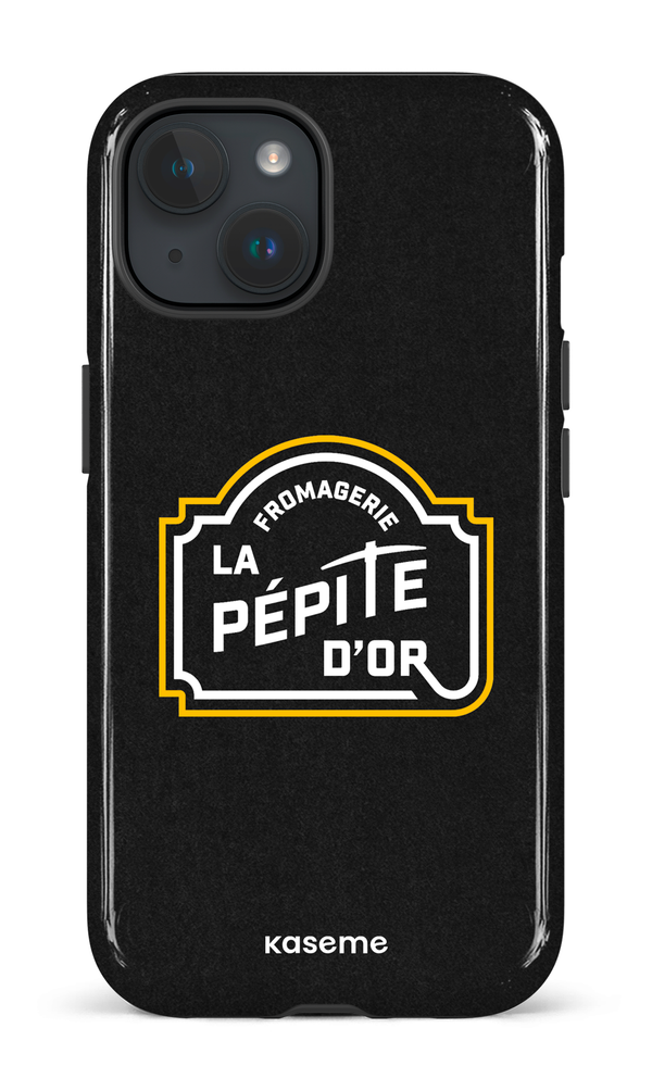 iPhone 15 Tough (Gloss) Pépite Noir -